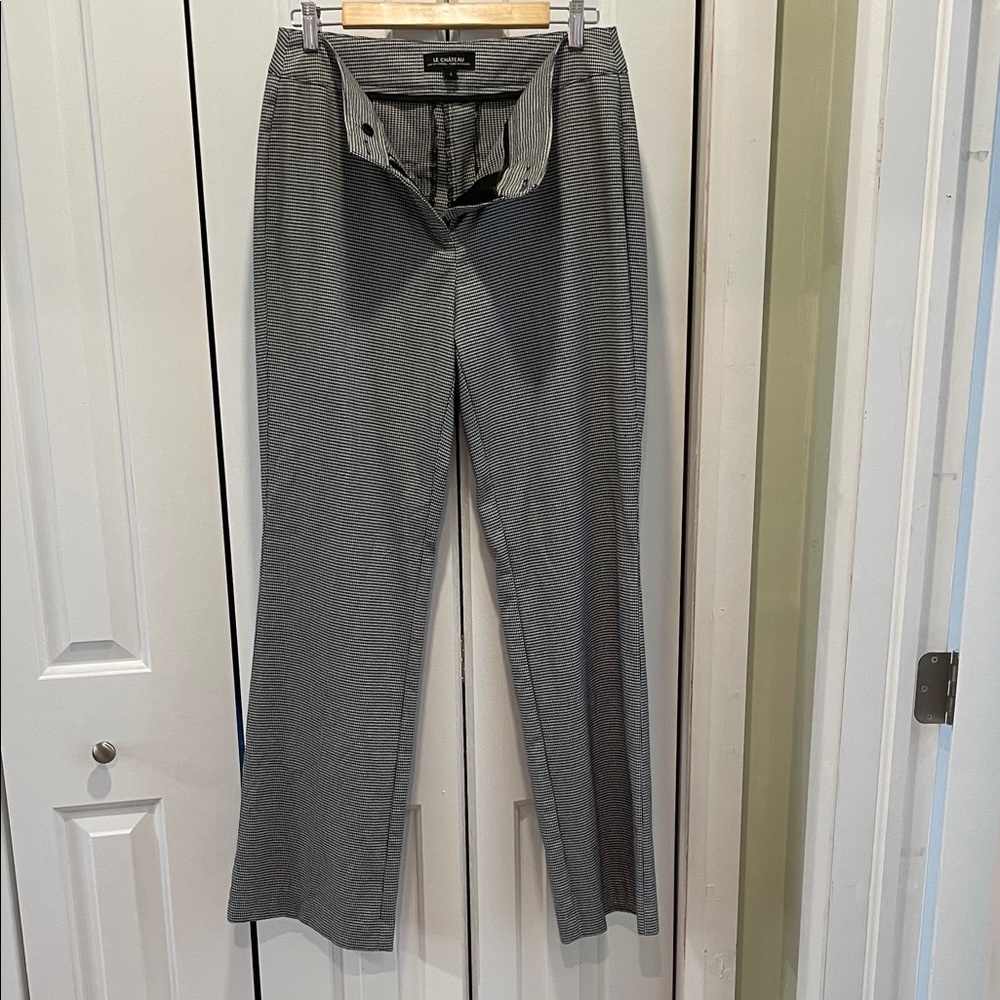 Le Chateau Black and White Houndstooth Trousers